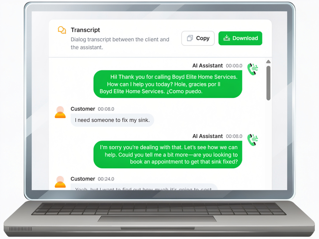 Call transcripts and summaries preview